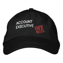 Off Duty Account Executive embroidered hats by NotWorking Off Duty Account Executive embroidered hats