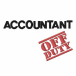Off Duty Accountant Embroidered Hooded Sweatshirt