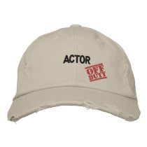 Off Duty Actor embroidered hats
