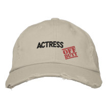 Off Duty Actress embroidered hats by NotWorking Off Duty Actress embroidered hats