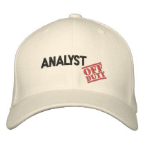Off Duty Analyst embroidered hats