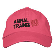 Off Duty Animal Trainer embroidered hats by NotWorking Off Duty Animal Trainer embroidered hats