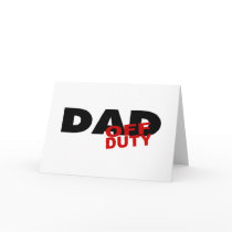 Off Duty Dad (Blk) cards