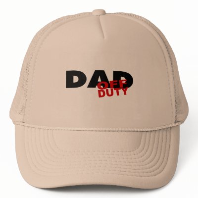 Off Duty Dad (Blk) Mesh Hats by TeeZazzle