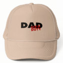 Off Duty Dad (Blk) hats by TeeZazzle Off Duty Dad (Blk) hats