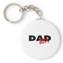 Off Duty Dad (Blk) Key Chains