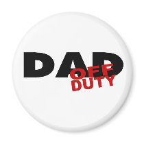 Off Duty Dad (Blk) magnets