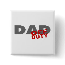 Off Duty Dad (Red) buttons
