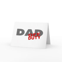 Off Duty Dad (Red) cards by TeeZazzle Off Duty Dad (Red) cards