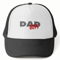 Off Duty Dad (Red) hats by TeeZazzle Off Duty Dad (Red) hats