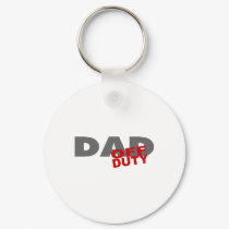 Off Duty Dad (Red) keychains by TeeZazzle Off Duty Dad (Red) keychains