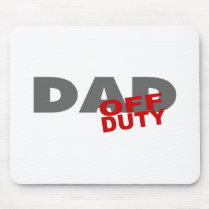 Off Duty Dad (Red) mousepads