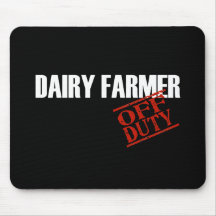 OFF DUTY DAIRY FARMER DARK MOUSE MAT