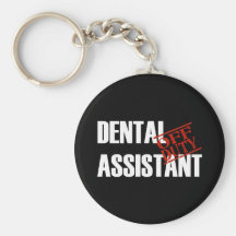 OFF DUTY DENTAL ASSISTANT DARK KEYCHAIN