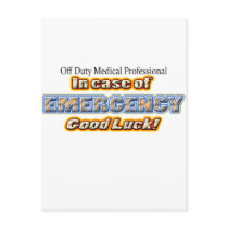 Off Duty EMERGENCY postcards
