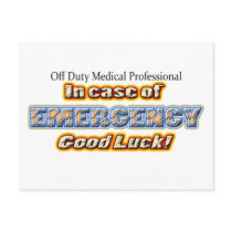 Off Duty EMERGENCY postcards