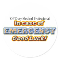 Off Duty EMERGENCY stickers