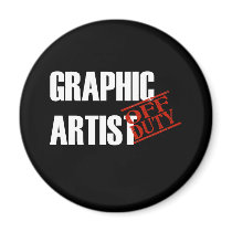 OFF DUTY GRAPHIC ARTIST DARK magnets
