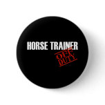 OFF DUTY HORSE TRAINER DARK PINBACK BUTTON