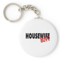 Off Duty Housewife (Blk) Key Chains