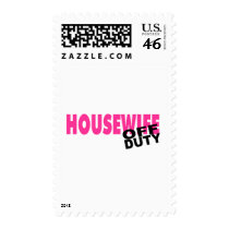 Off Duty Housewife (Pink) Postage Stamp