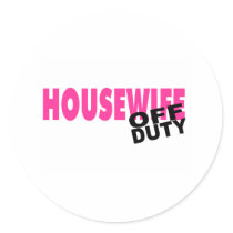 Off Duty Housewife (Pink) Stickers
