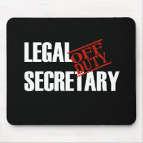 OFF DUTY LEGAL SECRETARY DARK mousepads