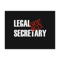 OFF DUTY LEGAL SECRETARY DARK postcards