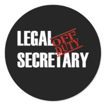 OFF DUTY LEGAL SECRETARY DARK stickers