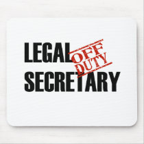 OFF DUTY LEGAL SECRETARY LIGHT mousepads