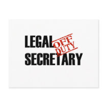 OFF DUTY LEGAL SECRETARY LIGHT postcards