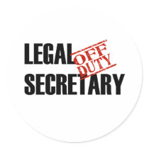 OFF DUTY LEGAL SECRETARY LIGHT stickers