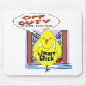 Off Duty Librarian - Worth The Fine mousepads by fashionfiles Off Duty Librarian - Worth The Fine mousepads