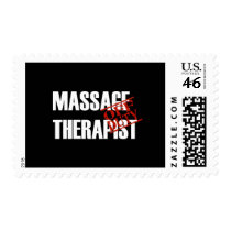 OFF DUTY MASSAGE THERAPIST DARK POSTAGE STAMP