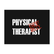 OFF DUTY PHYSICAL THERAPIST DARK postcards