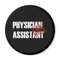 OFF DUTY PHYSICIAN ASSISTANT DARK REFRIGERATOR MAGNET