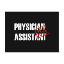 OFF DUTY PHYSICIAN ASSISTANT DARK POSTCARD