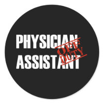OFF DUTY PHYSICIAN ASSISTANT DARK STICKERS