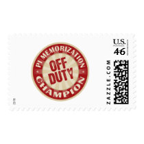 Off Duty Pi Memorization Postage Stamps