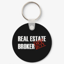 OFF DUTY REAL ESTATE BROKER DARK keychains by NotWorking OFF DUTY REAL ESTATE BROKER DARK keychains