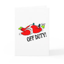 Off Duty Santa (Drunk) cards by TeeZazzle Off Duty Santa (Drunk) cards