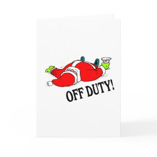 Off Duty Santa (Drunk) card