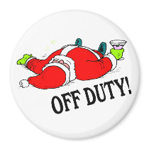 Off Duty Santa (Drunk) Magnet