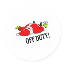 Off Duty Santa (Drunk) stickers
