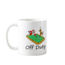 Off Duty Santa (Playing Pool) mugs