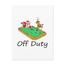 Off Duty Santa (Playing Pool) postcards