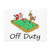 Off Duty Santa (Playing Pool) postcards