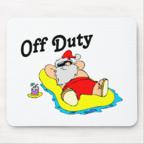 Off Duty Santa (Sunbathing) mousepads