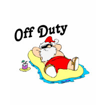 Off Duty Santa (Sunning) t-shirts