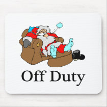 Off Duty (Sleeping Santa) mousepads